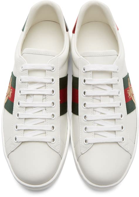 gucci white bee and star new ace sneakers|Gucci bee ace sneakers women.